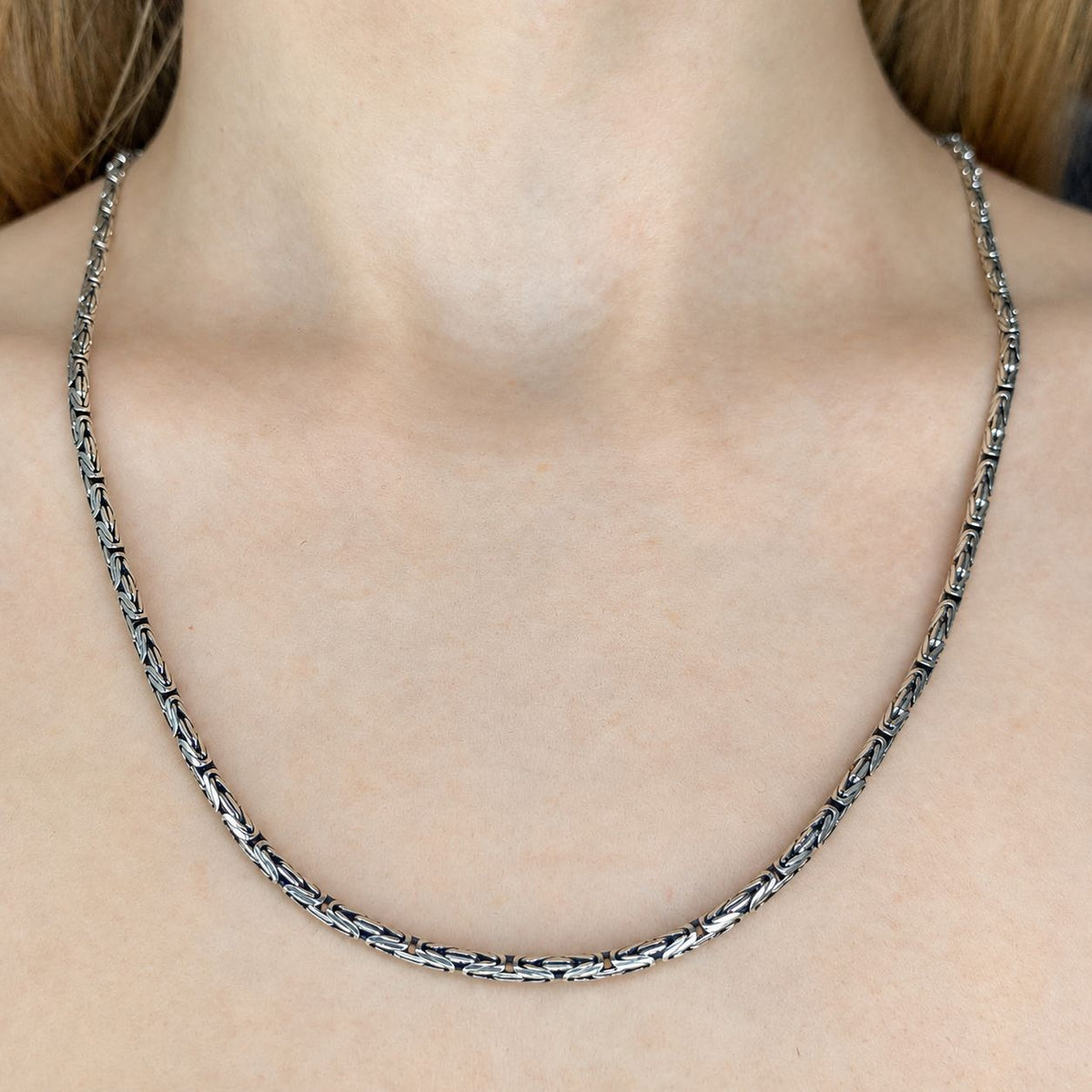 Sidabrinė rodžiuota 2,5 mm grandinėlė Round King