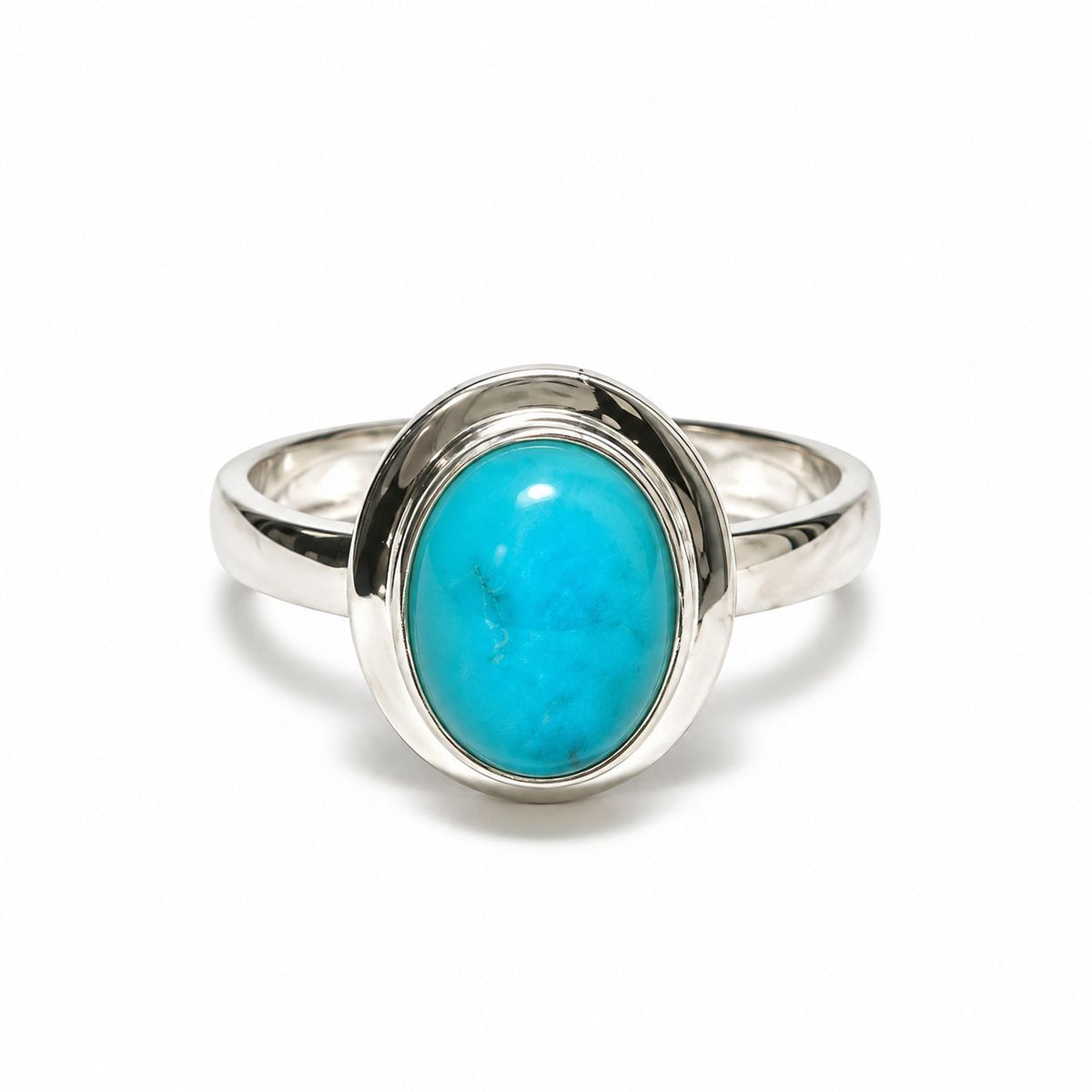 Sterling Silver Oval Turquoise Ring