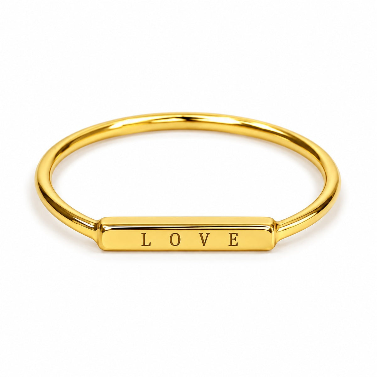 Sidabrinis auksuotas žiedelis "LOVE"